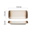 Japanese Ceramic Plates Sushi Dish Tableware Tray Cutlery