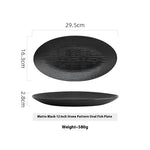 Creative Ceramic Oval Fish Dish Household