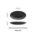 Creative Ceramic Oval Fish Dish Household