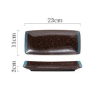Japanese Ceramic Plates Sushi Dish Tableware Tray Cutlery